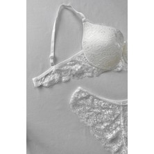 Kadın Yarım Dolgulu Dantelli Balenli Sütyen Takımı