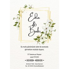 Özcan Tasarım Kişiye Özel Davetiye - Düğün Davetiye - Nişan Davetiye - Nikah Davetiye ( Zarflı ) ( 50 Adet ) Mdl 4