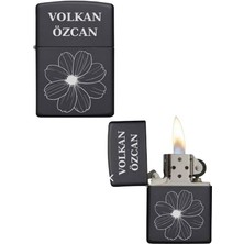 Özcan Tasarım Kişiye Özel Çiçekli Metal Çakmak