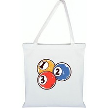 Bilardo Baskılı Bez Çanta - Bilardolu Çanta