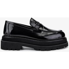 Valmenti Erkek Hakiki Deri Siyah Loafer Ayakkabı Kısa Topuk Eva Taban ile Şık Tasarım