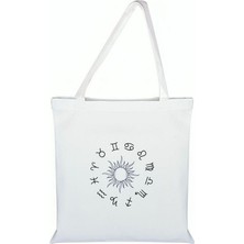 Burçlar Baskılı Bez Çanta - Burçlu Çanta