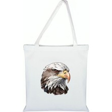 Kartal Baskılı Bez Çanta - Kartallı Çanta