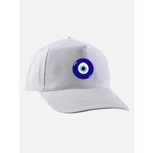 Nazar Boncuğu Baskılı Şapka - Nazarlı Şapka