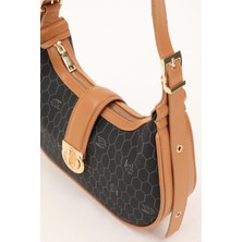 Siyah-Camel Kadın Omuz Çantası Levidor 930211