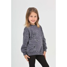 Toontoy Kız Çocuk Yıldız Baskılı Sweatshirt