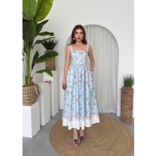 Yoa Cep Çiçek Detaylı Elbise