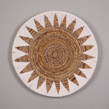 Mylamp Milet 60X13 cm Çap- Doğal Abaka Duvar Tabağı