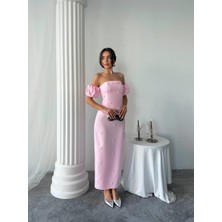 Arabella Incili Atlas Uzun Elbise