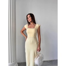 Elenor Uzun Atlas Elbise