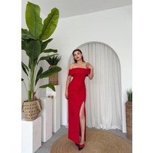 Cası Straplez Papatya Detay Uzun Atlas