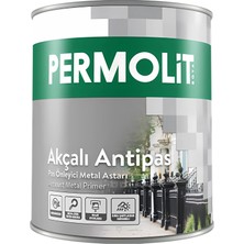 Permolit Akçalı Antipas  Gri 0,75LT - 2,5lt | Pas Önleyici Metal Astarı, Metal Yüzeyler Için Dayanıklı Astar