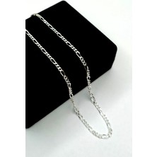 Puree Berry Gümüş Kaplama Figaro Zincir 2 mm 60 cm