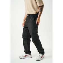 Siyah Baggy Kargo Pantolon