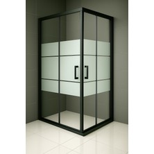 Durul Duşakabin Kare Siyah Kumlama Box Desen 5mm Yükseklik 190cm