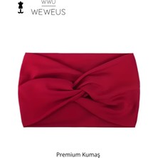 Weweus Kırmızı Düz Premium  Kadın Saç Bandı