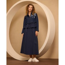 1003 Önden Çıt Çıt Kapamalı Fermuarlı Jean Ceket Qks