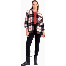 Oduncu Gömlek Ekose Desenli Oversize Cep Detaylı   Qks Günlük Gömlek 221201039 #22-12#