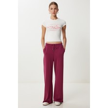 Geniş Paça Modal Eşofman Altı LUB0070 Mor