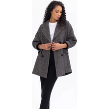 1004 Balıksırtı Desenli Kruvaze Yakalı Cepli Kaban Klasik Kaban 10231305001004 Qks Klasik Kabana #23-10#