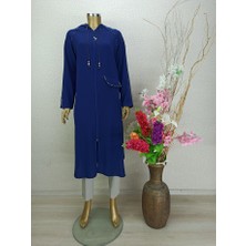 5151YAKASI Zincir Detaylı Kolları Ribanalı Kapüşonlu Fermuarlı Kap  Qys Kap 5151 #22-09#