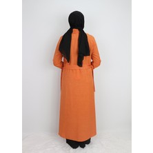 1633 Tunik Önden Düğmeli Beli Bağlamalı Cebi Taşlı Tunik Qys Tunik #247-03#
