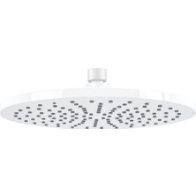 Valtemo Rainmax Anti Kireç, Beyaz, Yuvarlak Yağmurlama Tepe Duş Başlığı