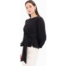 10013 Önü Bağlamalı Şık Bluz Qys Bluz #24-05#