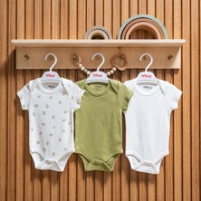 Tiffany Baby Kız Bebek Green Plant Theme 3'lü Yarım Kol Badi Set Yeşil 48008