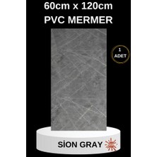 Alternatif Kaplama Uv Pvc Sion Gri Mermer Panel 1 Adet 60X120CM Ev Ofis Otel Duvar Kaplama Paneli