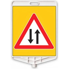 Iki Yönlü Trafik Dikdörtgen Levha Çift Taraflı Baskı