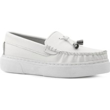 Rakerplus Beyaz Cilt Ekstra Hafif Çocuk Makosen Ayakkabı