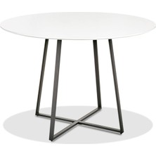 Hitit Dekorasyon Mill Siyah Metal Ahşap Yemek Masası