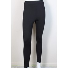 Kadın Siyah Büyük Beden Çelik Örme Tayt