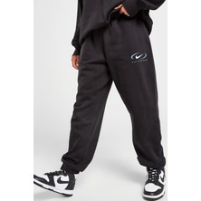 Nike Sportswear Phoenix Fleece Oversize High Rise Pants Kadın Oversize Yüksek Belli Şardonlu Eşofman Altı Siyah