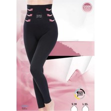 Kadın Siyah Yüksek Bel Tayt Korse