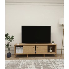 Cmd Wood ONTANO Tv Ünitesi – | 160 cm |Sürgülü Kapaklı  wood Tasarımıyla Modern & Fonksiyonel