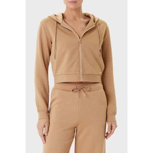 Guess 3D Peony Jakarlı Regular Fit Kapüşonlu Crop Sweat V5YQ06KBSL2 Bayan Sweat V5YQ06 Kbsl2 Fndq