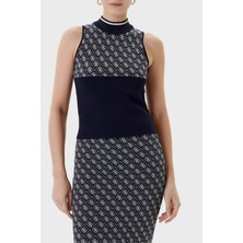 Guess Sl Rn Lise 4g Logolu Slim Fit Yarım Balıkçı Yaka Triko Kazak W3YR26Z37K0 Bayan Kazak W3YR26 Z37K0 Fbcf