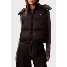 Calvin Klein Kapitoneli Boxy Fit Kapüşonlu Şişme Yelek LV047D500GUB1 Bayan Yelek LV047D500G Ub1