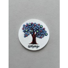 Gölyazı Temalı Kabartmalı Polyester Magnet 6,5 cm Çap