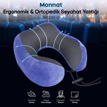 NK12010-GMN Luxury Comfort Ortopedik Premium Seyahat Visco Boyun Yastığı