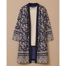 4003 Iç Bluz Sıfır Kollu Dışı Baskılı Kenarları Sim Detaylı Ikili Takım 10002512714003 #06-25#