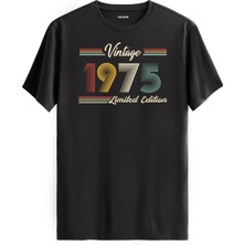 Colermi Klasik Vintage Tişört 1975 Tarihli Doğum Günü Hediyesi Bisiklet Yaka  Vintage Tshirt