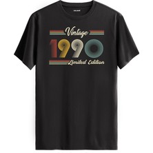 Colermi Klasik Vintage Tişört 1990 Tarihli Doğum Günü Hediyesi Bisiklet Yaka  Vintage Tshirt