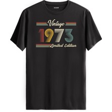 Colermi Klasik Vintage Tişört 1973 Tarihli Doğum Günü Hediyesi Bisiklet Yaka  Vintage Tshirt