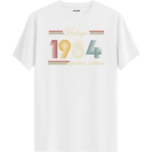 Colermi Klasik Vintage Tişört 1984 Tarihli Doğum Günü Hediyesi Bisiklet Yaka  Vintage Tshirt