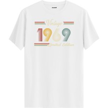 Colermi Klasik Vintage Tişört 1969 Tarihli Doğum Günü Hediyesi Bisiklet Yaka  Vintage Tshirt
