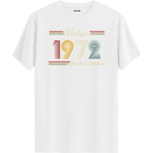 Colermi Klasik Vintage Tişört 1972 Tarihli Doğum Günü Hediyesi Bisiklet Yaka  Vintage Tshirt