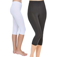 2'li Lüx Modal Kapri  Kadın  Tayt